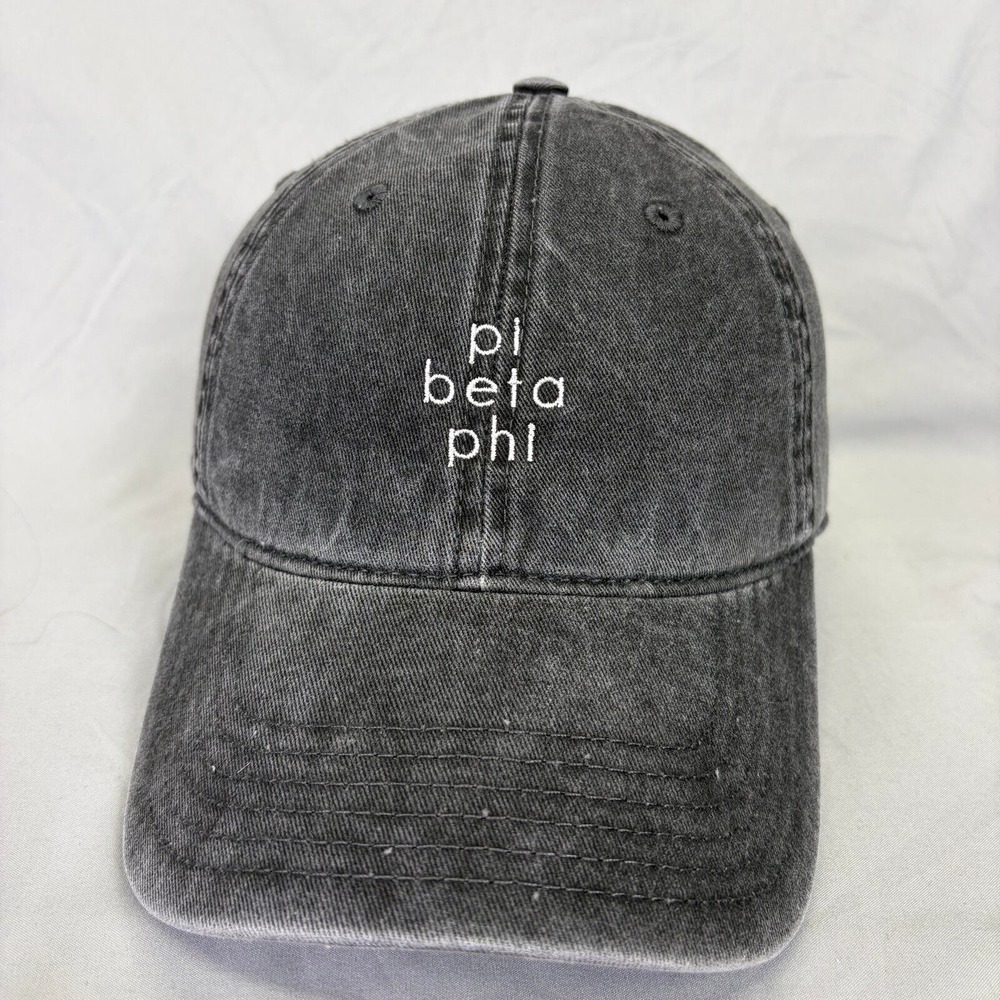 Alexandra & Co Pi Beta Phi Baseball Cap Womens OSFM Grey Sorority Dad Hat